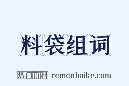料袋组词是什么意思的图片